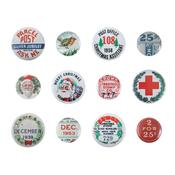 Christmas Mini Flair Buttons - Tim Holtz Idea-ology