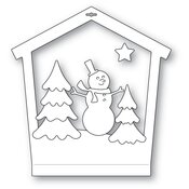 Snowman House Frame Die - Memory Box