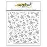 Falling Snow Background 6x6 Stamp - Honey Bee Stamps