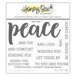 Peace Buzzword 3x4 Stamp Set - Honey Bee Stamps