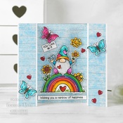 Singles Rainbow Gnome - Woodware Clear Stamps 4"X6"