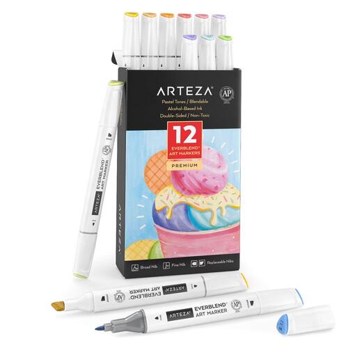 Arteza > Pastel - EverBlend Ultra Markers - Arteza: A Cherry On Top