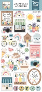 New Day 6x13 Chipboard Accents - Echo Park