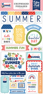My Favorite Summer 6x13 Chipboard Phrases - Echo Park