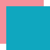 Teal / Pink Coordinating Solid Paper - Endless Summer
