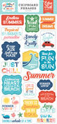 Endless Summer 6x13 Chipboard Phrases - Echo Park - PRE ORDER