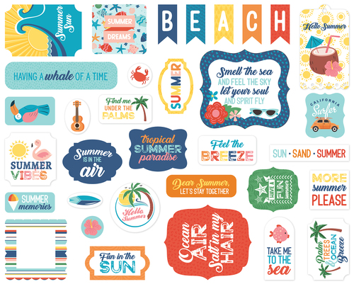 Endless Summer Puffy Stickers