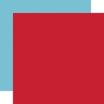 Red / Light Blue Coordinating Solid Paper - Beach Party - Carta Bella