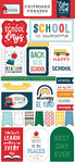 First Day of School 6x13 Chipboard Phrases - Echo Park - PRE ORDER