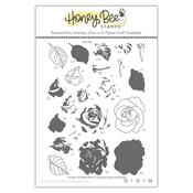 Antique Layering Roses 6x8 Stamp Set - Honey Bee Stamps