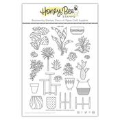 Happy Plants 6x8 Stamp Set - Honey Bee Stamps