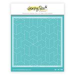 Geometric Lines Background 6x6 Stencil - Honey Bee Stamps