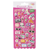 Life's A Party Mini Puffy Stickers - Damask Love