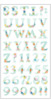 Antique Garden Dimensional Alphabet Chipboard Stickers - K & Company