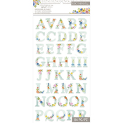Antique Garden Dimensional Alphabet Chipboard Stickers - K & Company