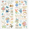 Antique Garden 6x12 Sticker With Gold Foil - K & Company