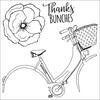 Thankful Bicycle Framelits Die & Stamp Set - Sizzix