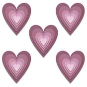 Heart Stacked Tiles Thinlits Dies By Tim Holtz - Sizzix