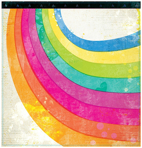 Vicki Boutin Sweet Rush Double-Sided Cardstock 12X12-Rainbow Swirl -  718813911054