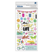 Sweet Rush The Sweet Life Phrase and Icon Chipboard Thickers - Vicki Boutin - PRE ORDER