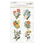 Live and Let Grow Layered Floral Stickers - Jen Hadfield - PRE ORDER