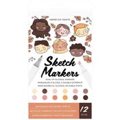 Skin Tone Value Pack Sketch Markers - American Crafts