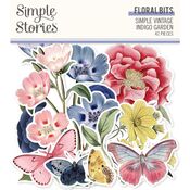 Simple Vintage Indigo Garden Floral Bits & Pieces - Simple Stories