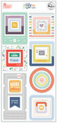 Life Right Now Chipboard Frame Stickers - Pinkfresh Studio - PRE ORDER