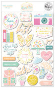 Happy Heart Puffy Stickers - Pinkfresh Studio - PRE ORDER