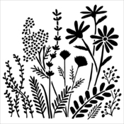 Summer Meadow 6x6 Stencil - The Crafter's Workshop