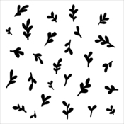 Barberry Buds 12x12 Stencil - The Crafter's Workshop