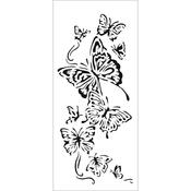 Flying Butterflies 4x9 Slimline Stencil - The Crafter's Workshop