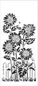 Sunflower Friends 4x9 Slimline Stencil - The Crafter's Workshop