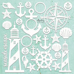 Seaside Set Chipboard Diecuts - Mintay Chippies - Mintay Papers - PRE ORDER