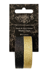 Black & Gold Glitter Washi - Graphic 45