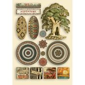 Savana Colored Wooden Shapes - Stamperia