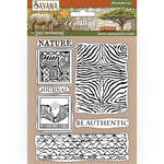 Zebra Texture Rubber Stamp - Savana - Stamperia
