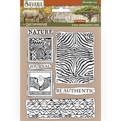 Zebra Texture Rubber Stamp - Savana - Stamperia