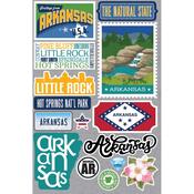 Arkansas Jet Setters 3.0 State Dimensional Stickers - Reminisce