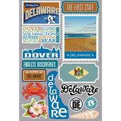Delaware Jet Setters 3.0 State Dimensional Stickers - Reminisce