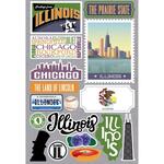 Illinois Jet Setters 3.0 State Dimensional Stickers - Reminisce