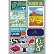 Indiana Jet Setters 3.0 State Dimensional Stickers - Reminisce