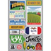 Iowa Jet Setters 3.0 State Dimensional Stickers - Reminisce