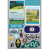 Kentucky Jet Setters 3.0 State Dimensional Stickers - Reminisce