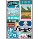 Louisiana Jet Setters 3.0 State Dimensional Stickers - Reminisce