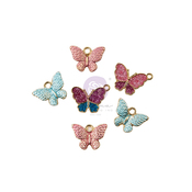 Indigo Butterfly Enamel Charms - Prima