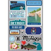 Michigan Jet Setters 3.0 State Dimensional Stickers - Reminisce