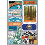 New Hampshire Jet Setters 3.0 State Dimensional Stickers - Reminisce