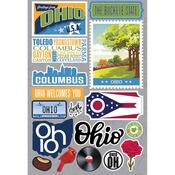 Ohio Jet Setters 3.0 State Dimensional Stickers - Reminisce - PRE ORDER