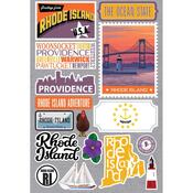 Rhode Island Jet Setters 3.0 State Dimensional Stickers - Reminisce